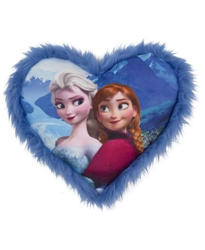 Disney Frozen Kussen Elsa en Anna Hartvormig 33 X 33 cm