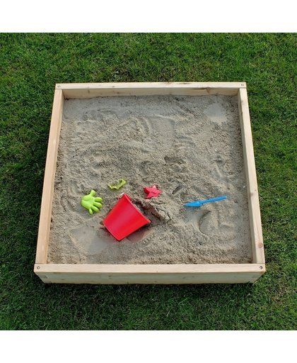 Modulaire houten zandbak van duurzaam larikshout | L 107 x B 107 x H 25 cm