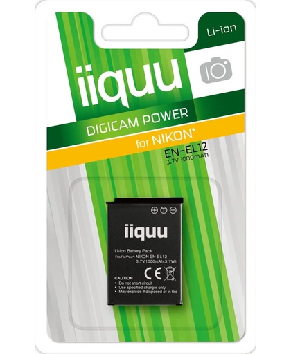 iiquu DNK012 Lithium-Ion 1000mAh 3.7V oplaadbare batterij/accu