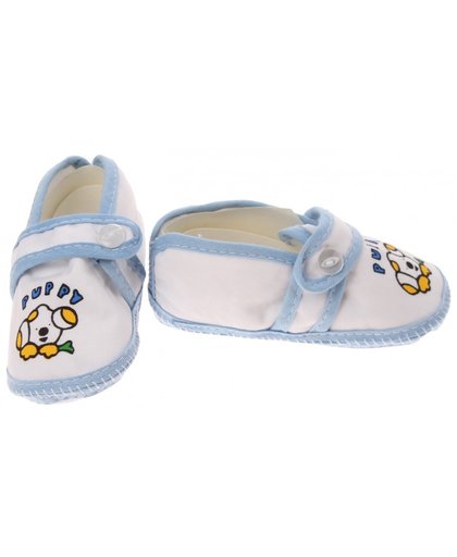 Junior Joy babyschoenen Newborn junior wit/lichtblauw met puppy
