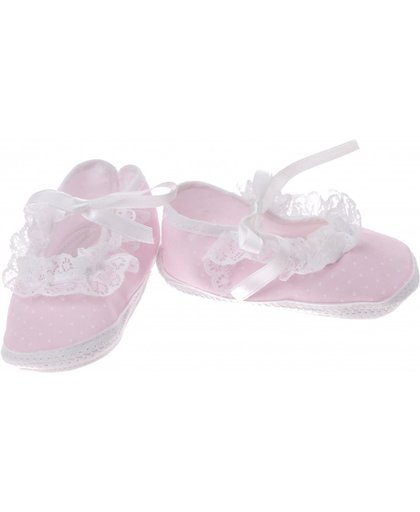 Junior Joy babyschoenen Newborn meisjes roze/wit met stippen