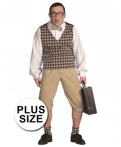 Grote maten nerd kostuum heren 58 (3xl)
