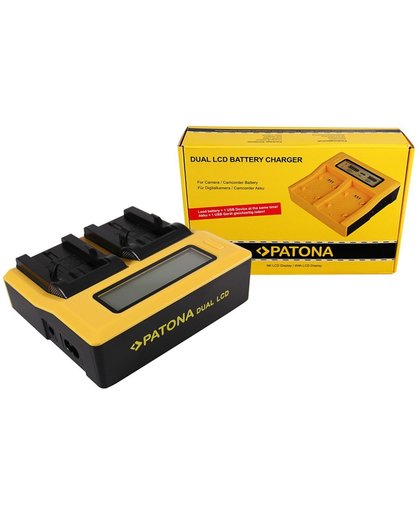 PATONA Dual LCD USB Charger for Kodak Klic-8000 DB-50 Easyshare Z1012 IS Z1085 IS Z1485 IS Z612