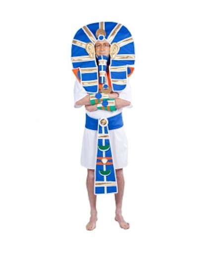 Luxe farao kostuum met hoofdtooi voor heren