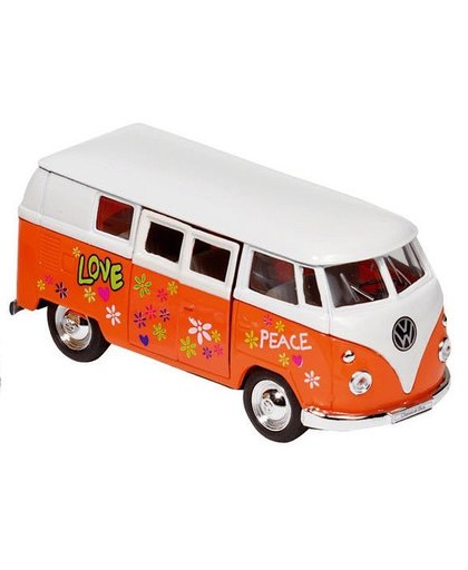 Goki Metalen Volkswagen Microbus 1962: Oranje Met Opdruk