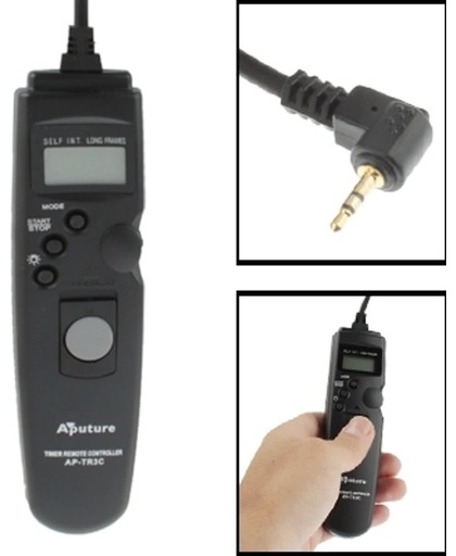 aputure ap-tr1c lcd timer remote cord voor canon eos canon eos 1100d, 600d, 60d, 550d, 500d, 1000d, 450), 400d, 350d, 300d
