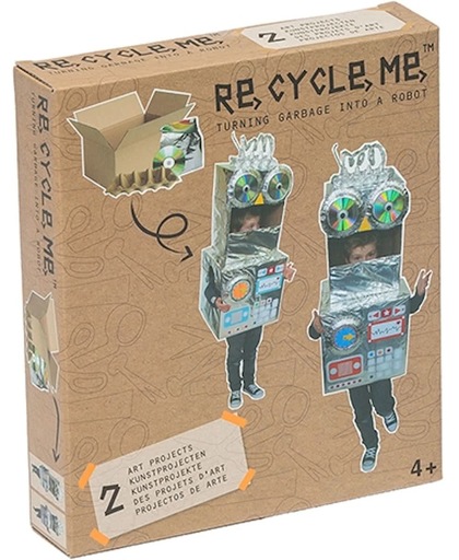 Re-cycle-me knutselpakket voor 2 robot outfits