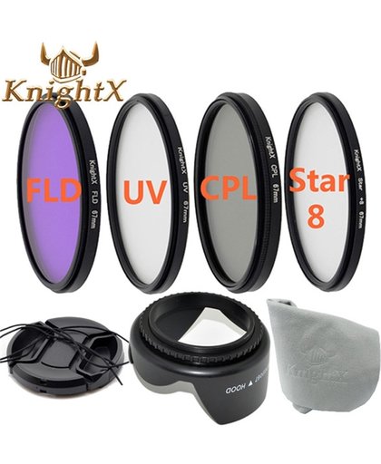 Camera Lens Filter Kit - 67 MM - CPL Circulair Polarisatie Filter / Sterfilter, FLD & UV