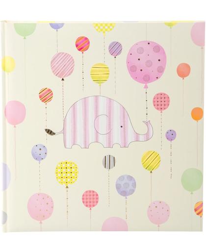 GOLDBUCH GOL-24561 TURNOWSKY Babyalbum HAPPY ELEPHANT roze, 25 x 25 cm