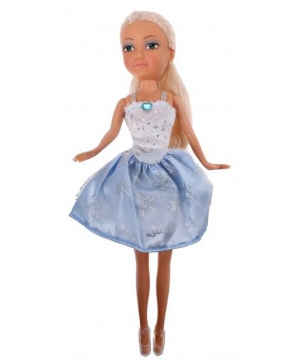 Eddy Toys tienerpop ballerina Princess 28 cm blauw