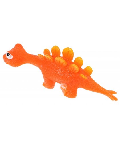 Eddy Toys dinosaurus Stegosaurus katapult oranje 10 cm