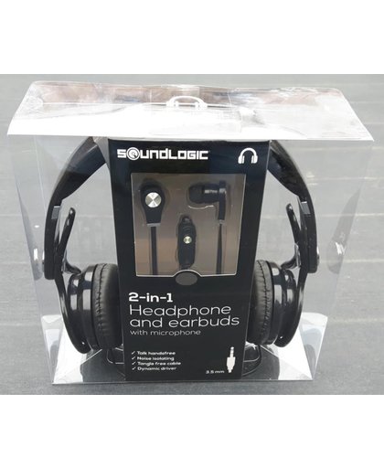 Soundlogic hoofdtelefoon met dynamische driver en extra mini set!  DD-1136