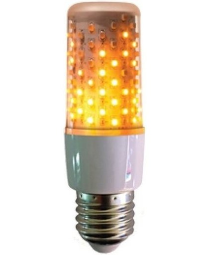 Firelamp E27 lampbolletje wit met vlam effect