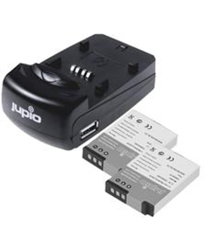 Jupio Kit: 2x Battery EN-EL14/EN-EL14A 1100mAh + USB S.Ch.