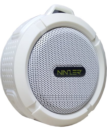Ninzer Waterdichte Bluetooth Draadloze Speaker voor Douche, Bad of in de Auto | Wit