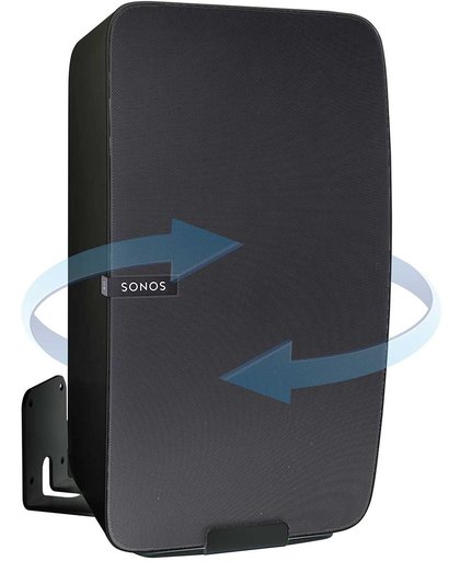 Vebos muurbeugel Sonos Play 5 gen 2 draaibaar zwart - verticaal