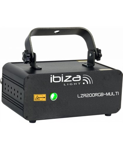 Ibiza Light LZR200RGB-MULTI Dmx bestuurde rgb firefly laser 200mw