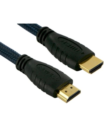 Premium HDMI Kabel | Extra Gold Plated | 2 Meter | Geweven Kabel | Superstrerk | 10.2 Gbps+ | 240Hz+ | FULL HD 1080P | 24K Gold Plated | Zwart