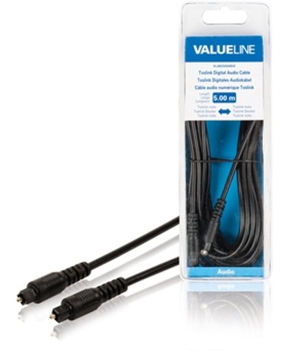 Valueline Toslink, 5m 5m TOSLINK TOSLINK Zwart audio kabel