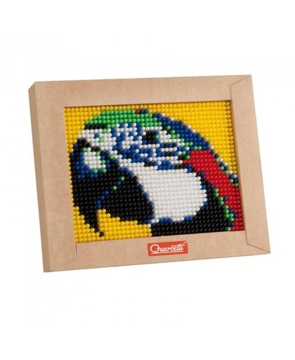 Quercetti mini pixel art papegaai 21 x 17 cm 1200 delig