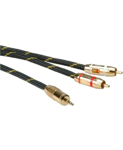 Roline 3,5mm Jack - Tulp stereo audio kabel - 10 meter
