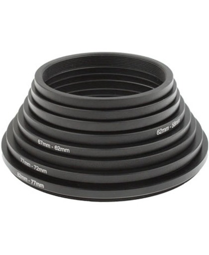 82mm-49mm lens stepping ring, include 8 lens stepping rings (82mm-77mm, 77mm-72mm, 72mm-67mm, 67mm-62mm, 62mm-58mm, 58mm-55mm, 55mm-52mm, 52mm-49mm)