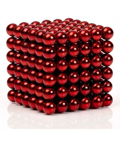 Kleine ronde rode magneten (5mm) in blikje - Speelgoed magneetjes - Buckyballs - Neocubes magneet balletjes