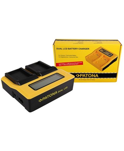 PATONA Dual LCD USB Charger for Garmin P11P15-04-N02 Montana 600 650 600 Moto 650 t
