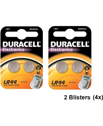 2 Blisters (4 stuks) - Duracell G13 / LR44 / A76 knoopcel