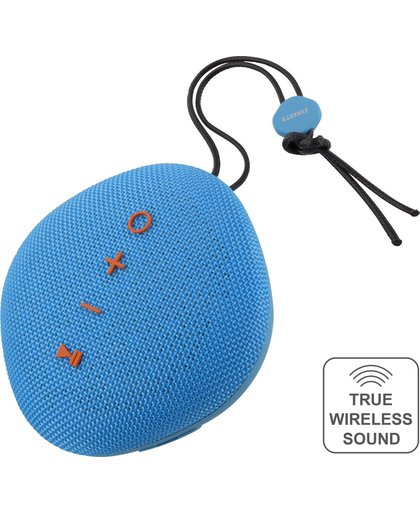 STREETZ CM752 Draadloze Bluetooth outdoor luidspreker - Spuitwaterdicht IPX5 ideaal voor buitengebruik 1 x 6W Bluetooth 4.2 TWS 3.5 mm mini-jack, microSD kaartlezer blauw
