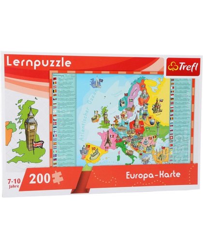 Trefl kaart van Europa leerpuzzel 200 delig