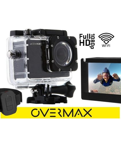 Sportcamera met Wifi , Full HD en waterdicht met vele accessoires