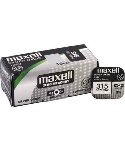 Maxell 315 / 314 / SR 716 SW knoopcel batterij