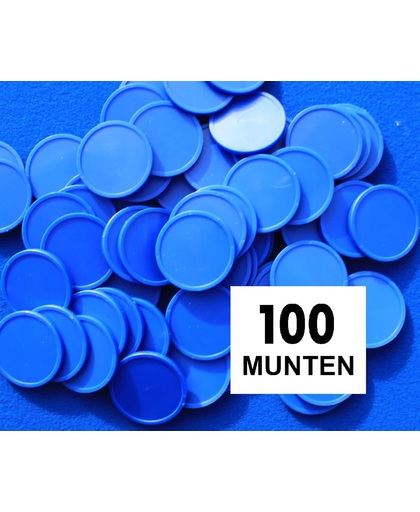 Kleinverpakking: Blanco consumptiemunten / drankmunten - donker blauw - 100 stuks