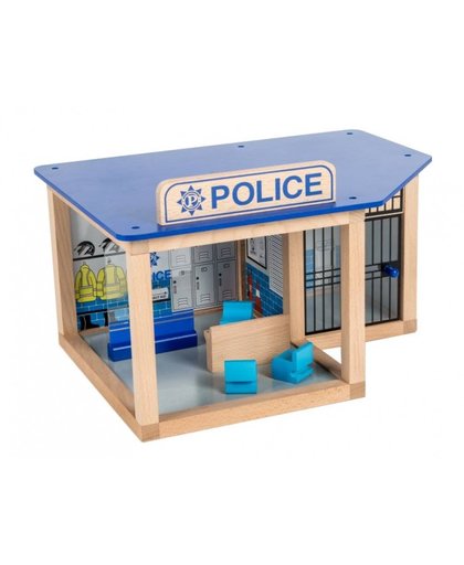 Tidlo Politiebureau hout 43,5 x 30 x 37 cm blauw