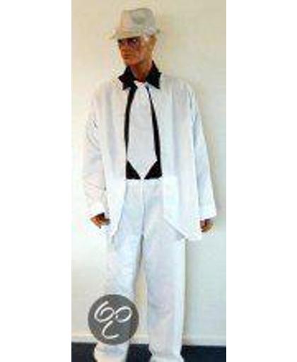 Carnavals kostuum Gekleed maar toch Verkleed Wit 3 delig in een universele heren maat L/XL