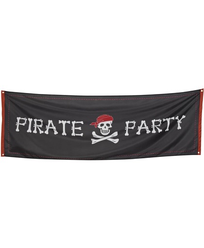 8 stuks: Banner - Piraat party - 220x74cm