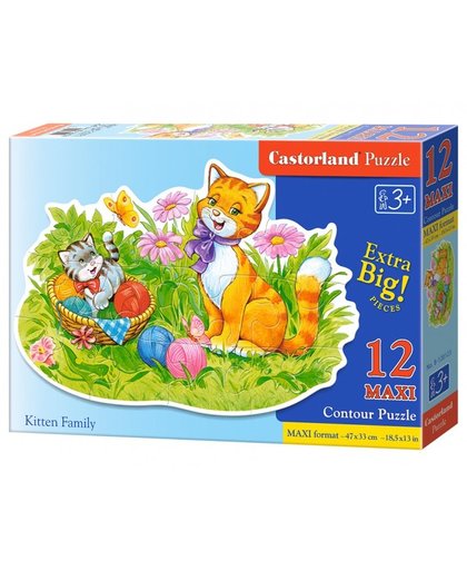 Castorland legpuzzel Kitten Family 12 maxi stukjes