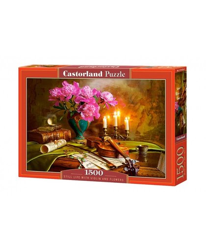 Castorland legpuzzel Still Life, Violin and Flowers 1500 stukjes