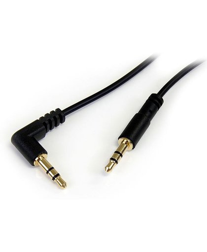 StarTech.com 0.91m Angle M/M 0.91m 3.5mm 3.5mm Zwart audio kabel