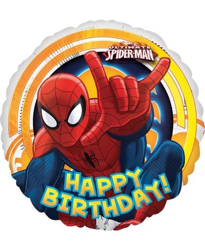 Folieballon Happy Birthday Spiderman