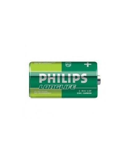 Philips C LongLife Batterijen Zink Carbon - 2 stuks