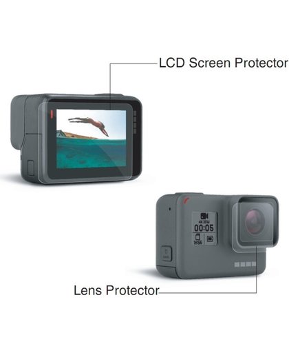 LCD Screenprotector + Lens Screenprotector voor GoPro Hero 5 / 6