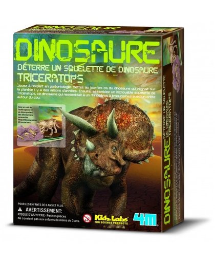 4M Kidzlabs: Graaf Je Dinosaurus Op Triceratops (franstalig)