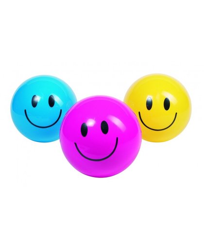 Toys Pure Smiley bal 20 cm blauw