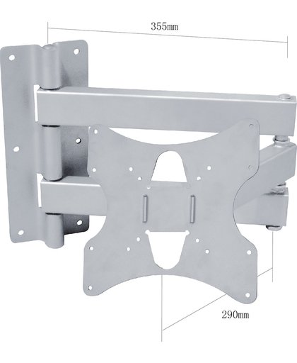 Deltaco ARM-404 Geborsteld staal flat panel muur steun