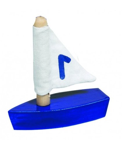 Goki Mini Zeilboot: Wit 7cm