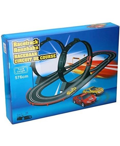 Elektrische Racebaan met 2 loopings met een totale lengte van 576 cm - Eddy Toys