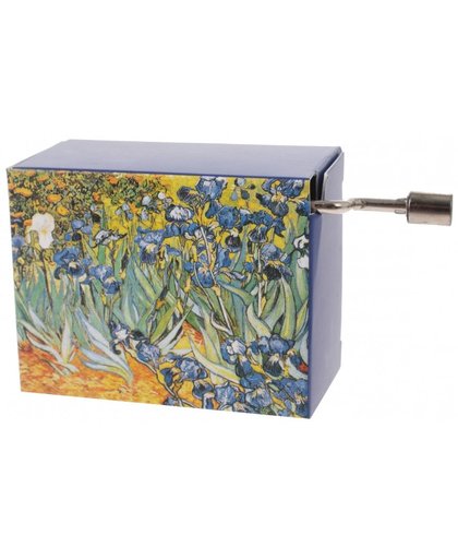 Fridolin muziekdoos Van Gogh Irissen 4,5 x 6 x 3 cm