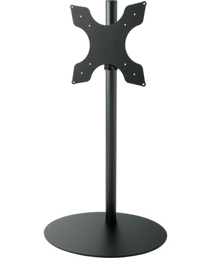 Cavus zwarte vloerstandaard met zwarte voet voor TV's tot 55 inch - 120 cm hoog